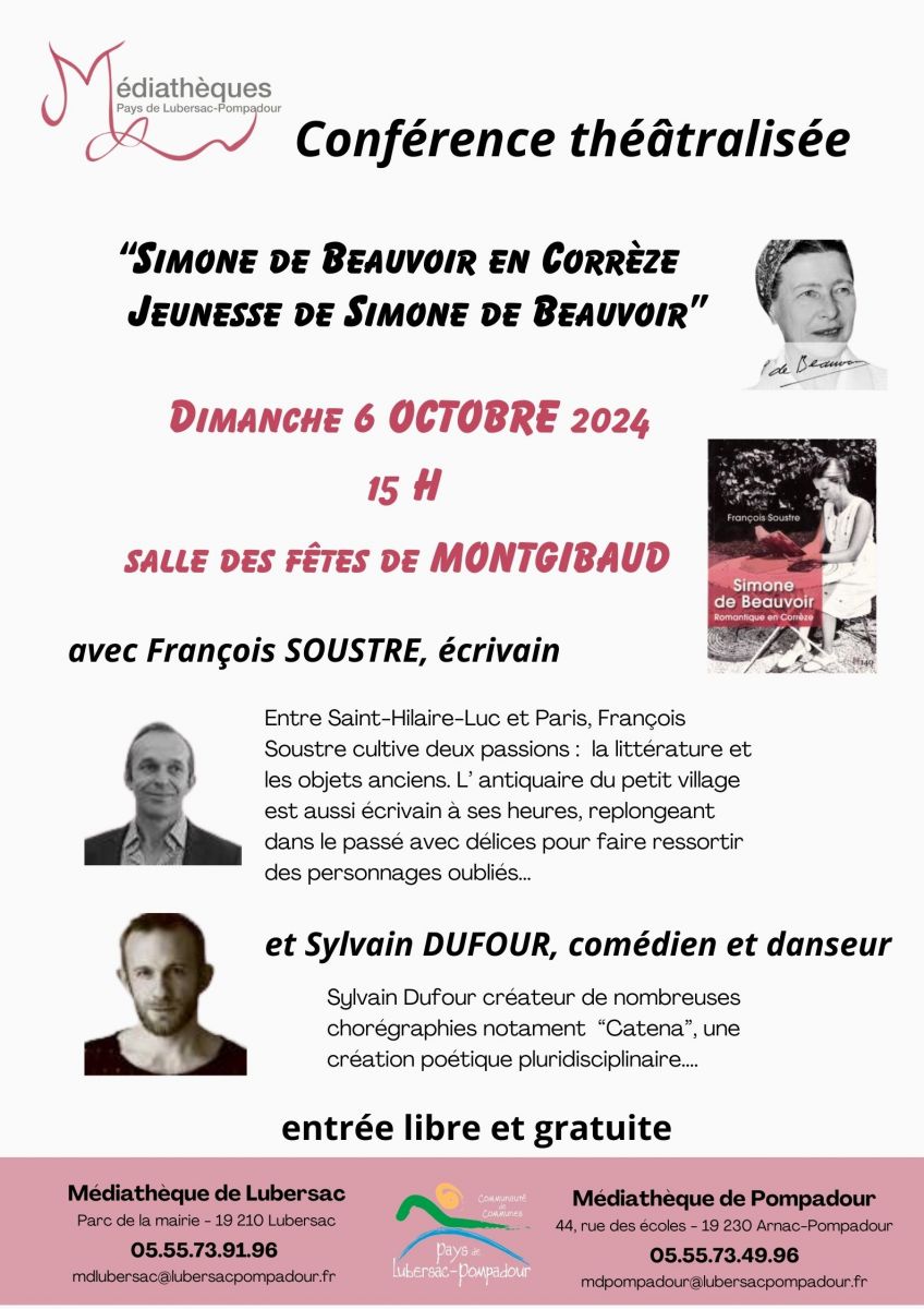 Conférence théâtralisée : Simone de Beauvoir e ...