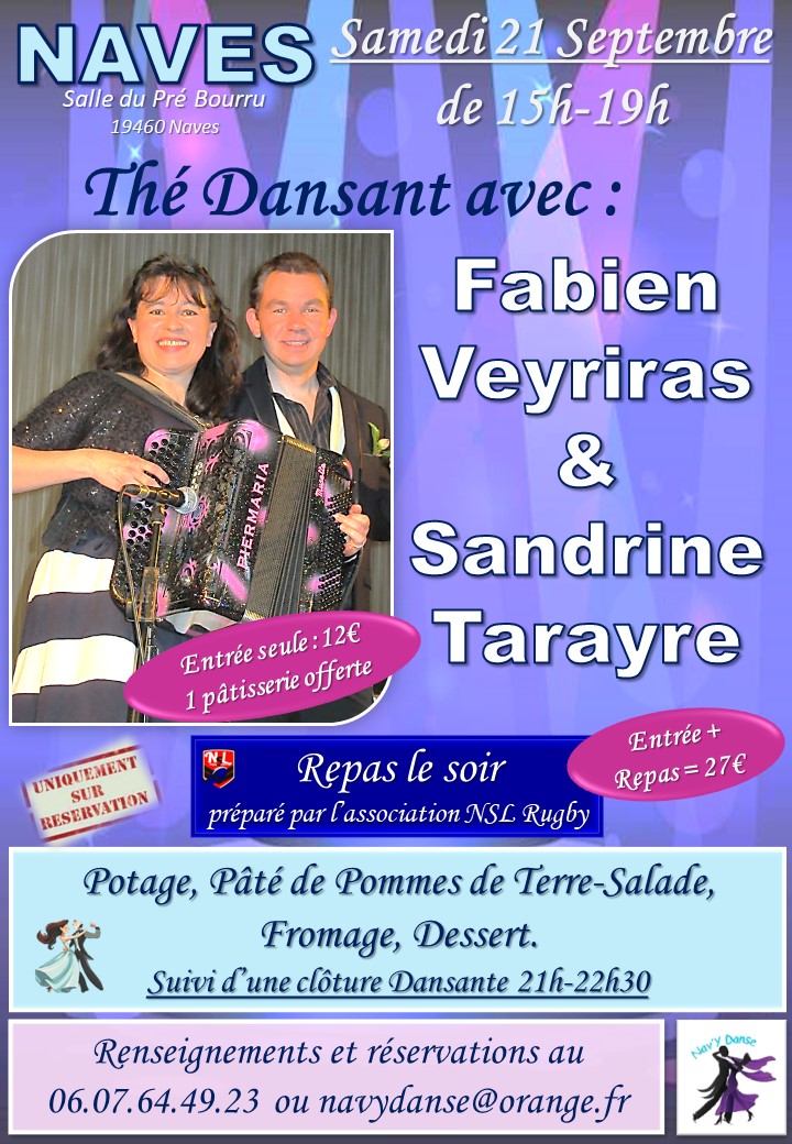 Thé Dansant Naves avec Fabien Veyriras et Sand ...