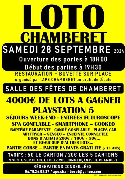 Loto à Chamberet