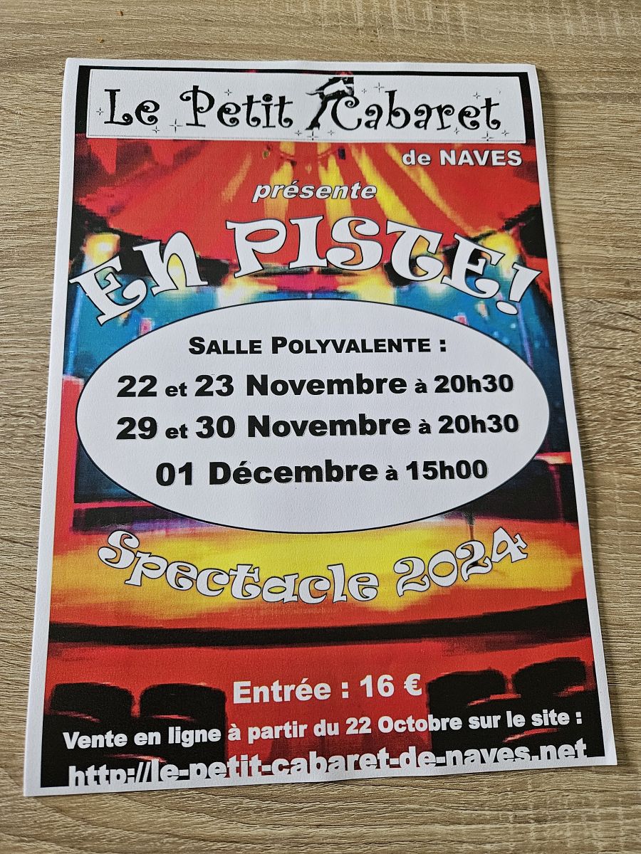 Le Petit Cabaret de Naves - spectacle "EN PISTE"