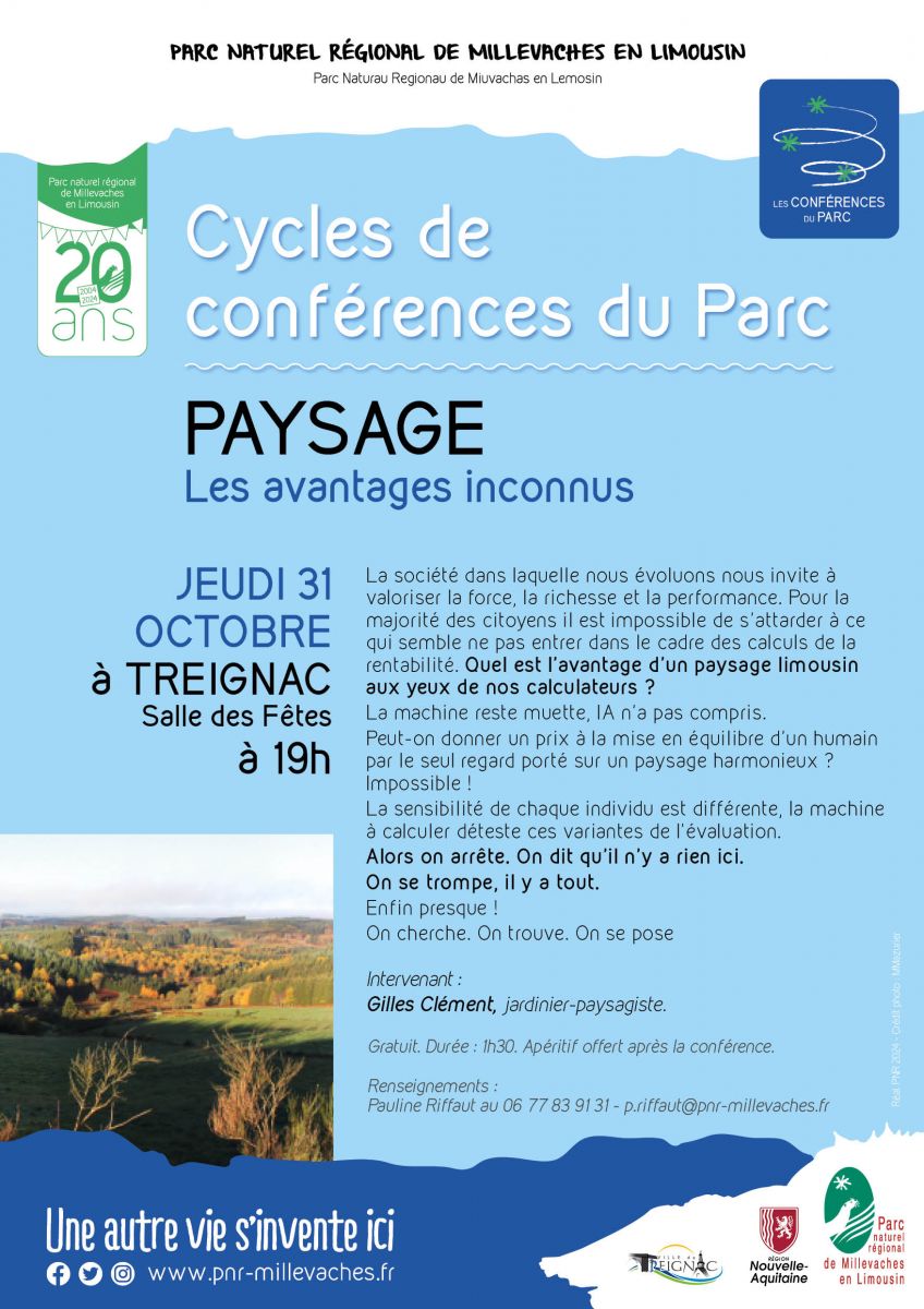 Cycles de conférences du Parc | Paysage par Gi ...