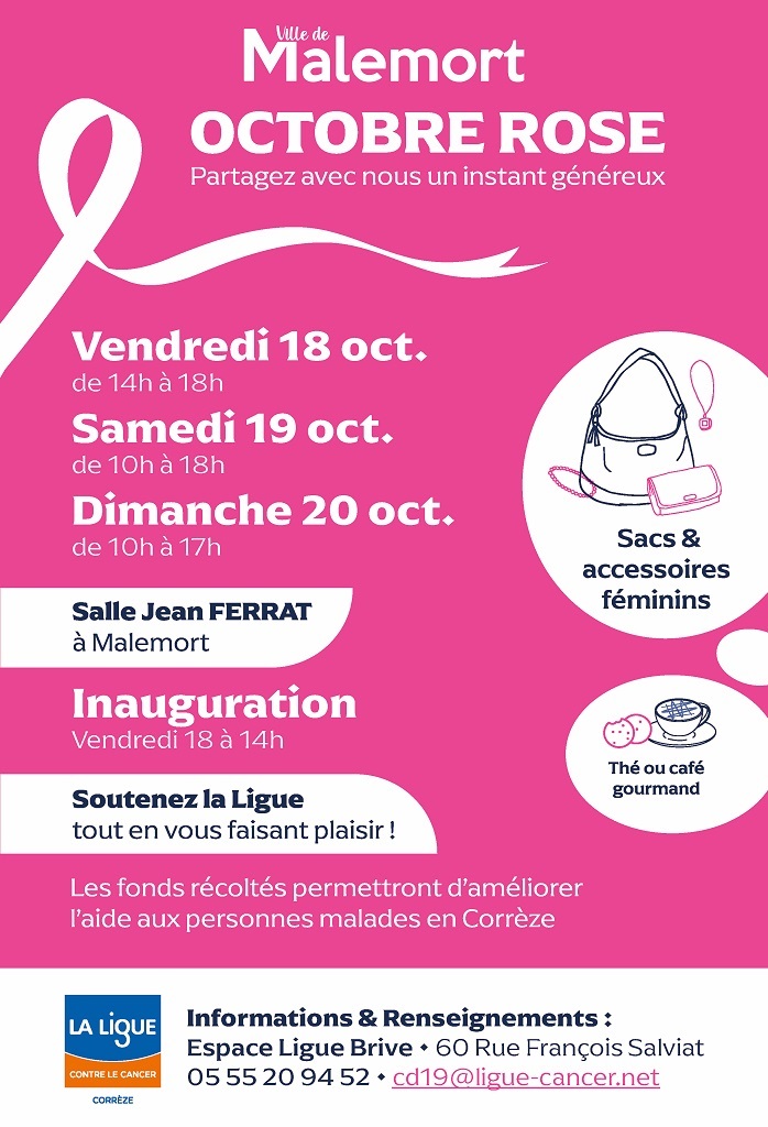 Octobre Rose : vente de sacs et accessoires