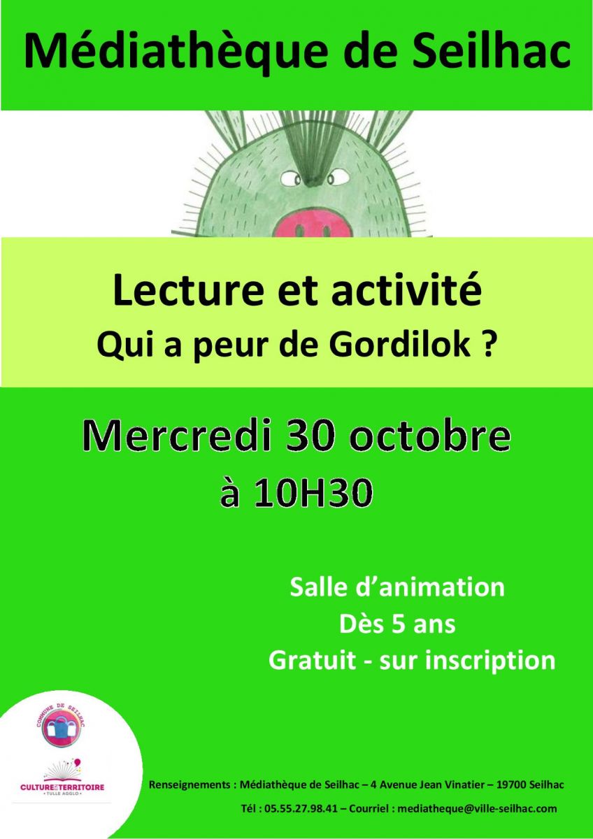 Lecture et activité "Qui a peur de Gordilok ?"