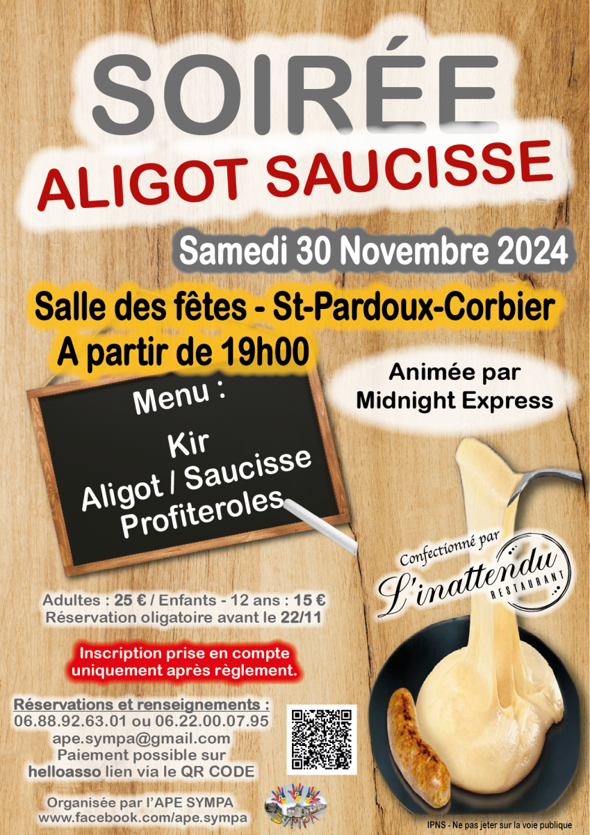 Soirée aligot saucisse