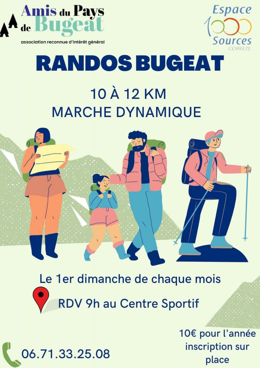 Randos Bugeat marche dynamique