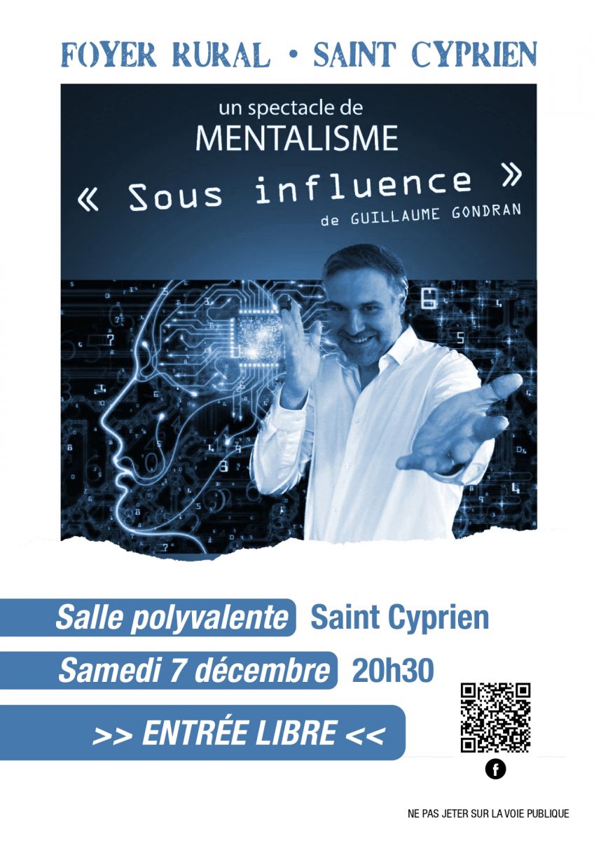 Spectacle de mentalisme : "sous influence" de  ...