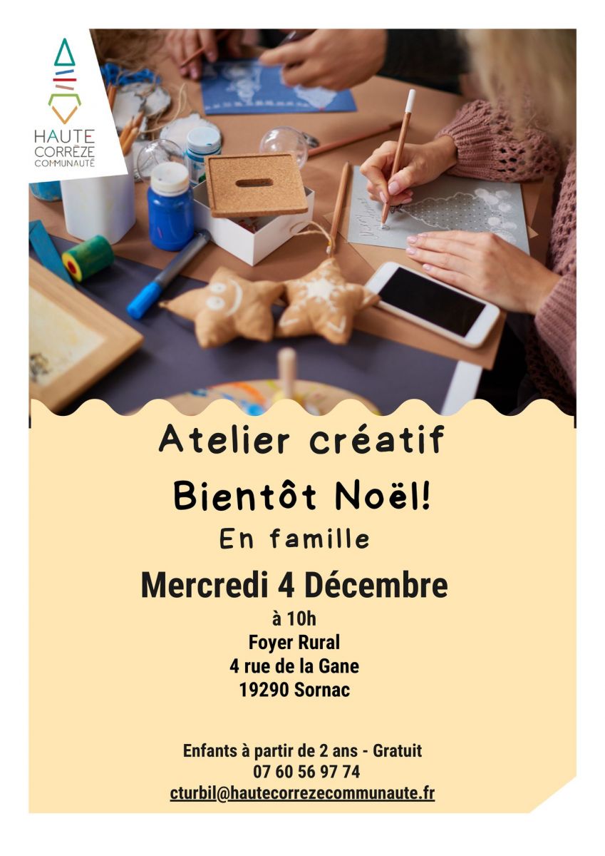 Atelier créatif en famille sur le thème de Noël