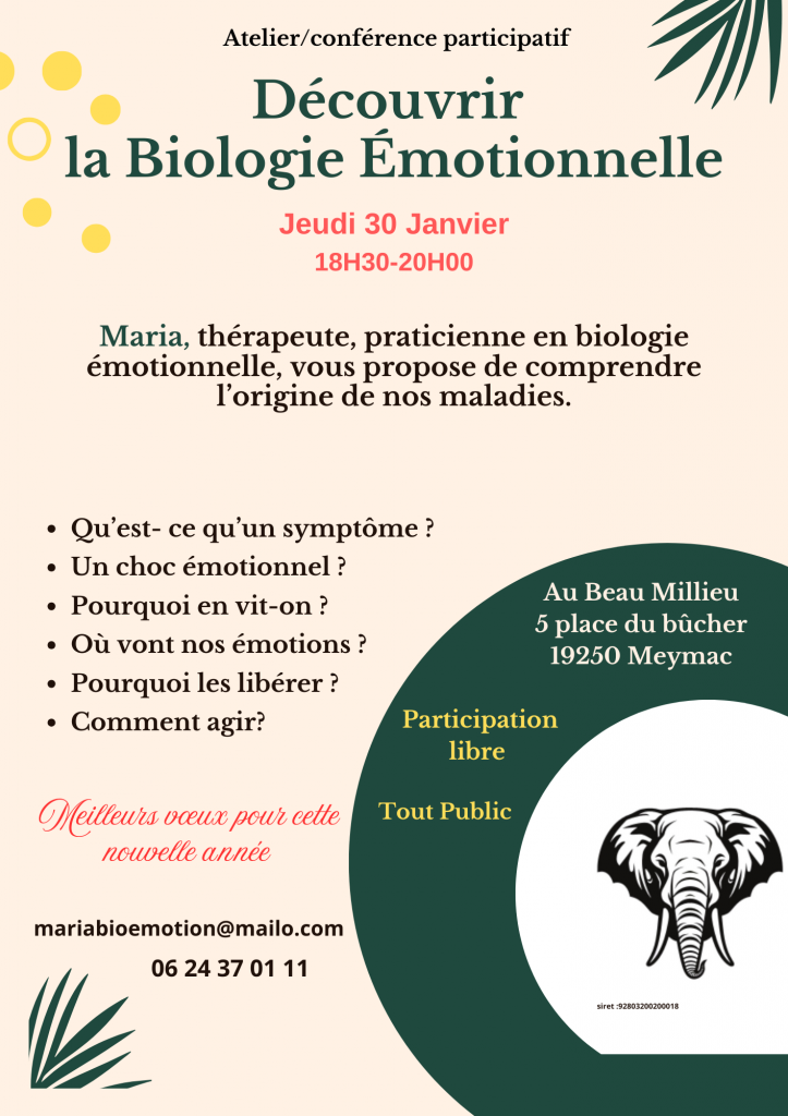 Atelier conférence "Découvrir la biologie émot ...