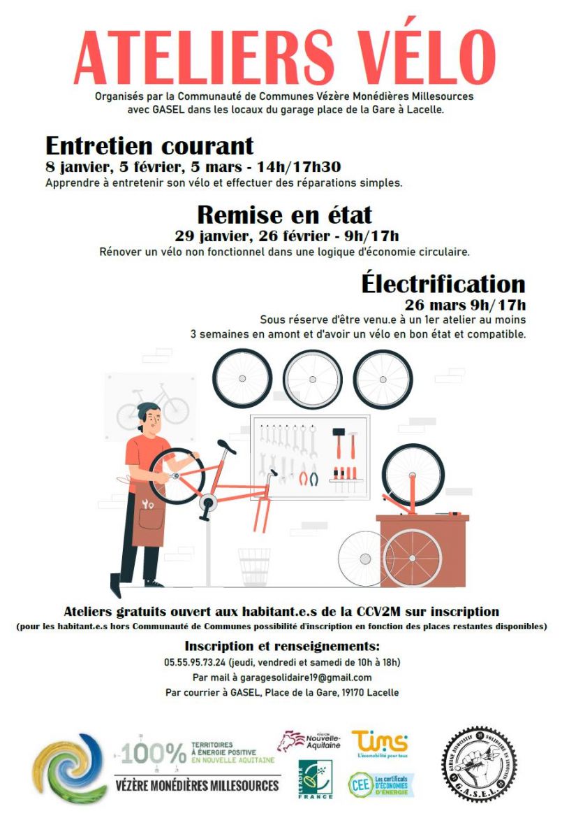 Ateliers Vélo à LACELLE avec la comcom V2M et  ...