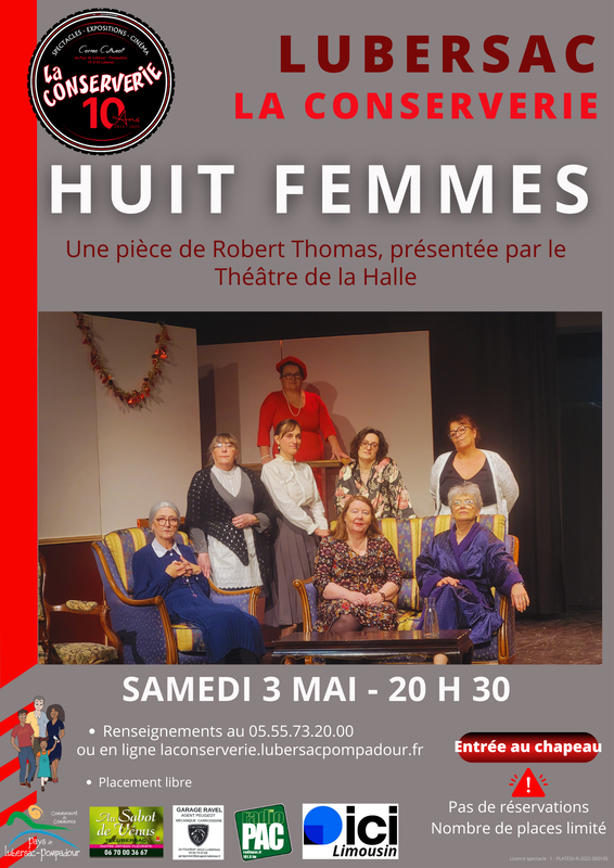 La Conserverie : soirée théâtre : Huit femmes