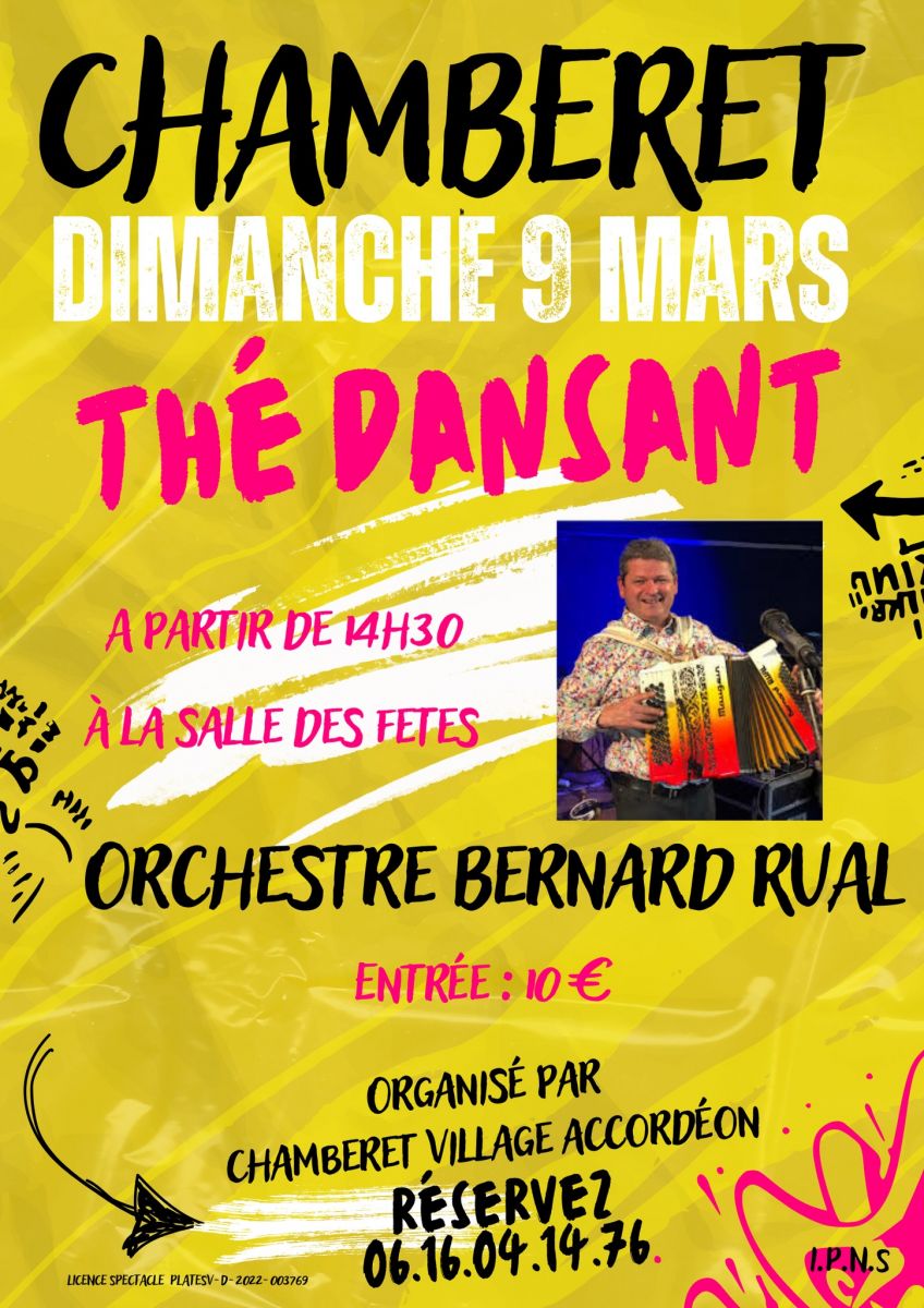 Thé Dansant Animé par l'Orchestre Bernard Rual