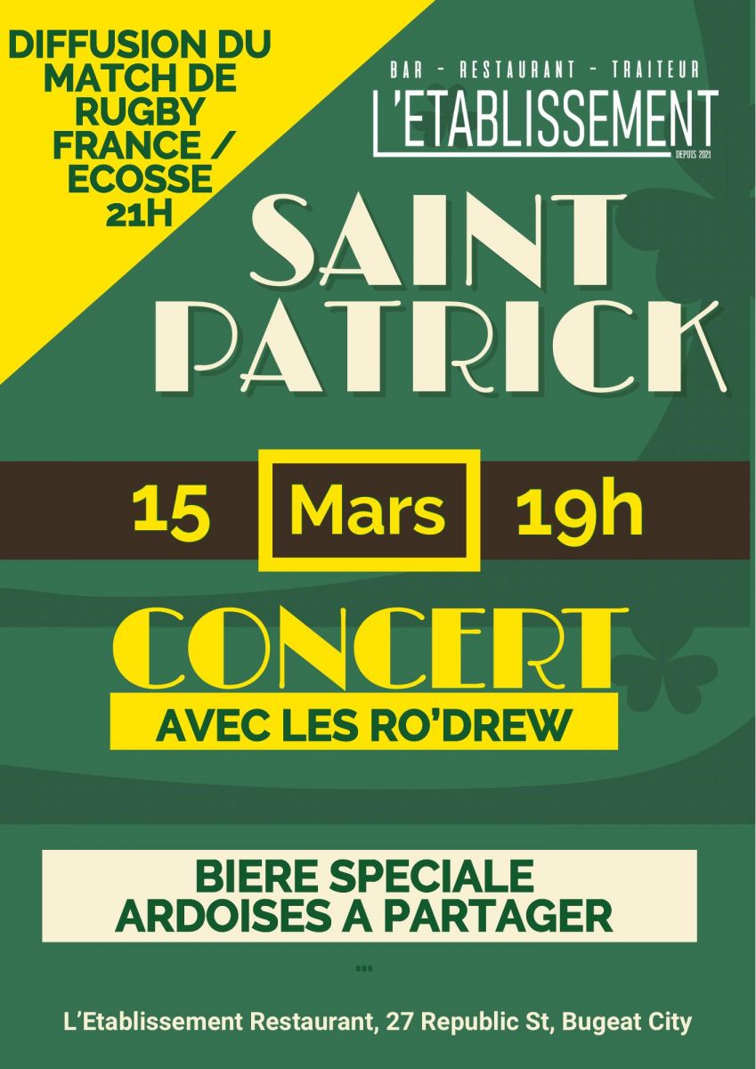 Saint Patrick à l'Etablissement