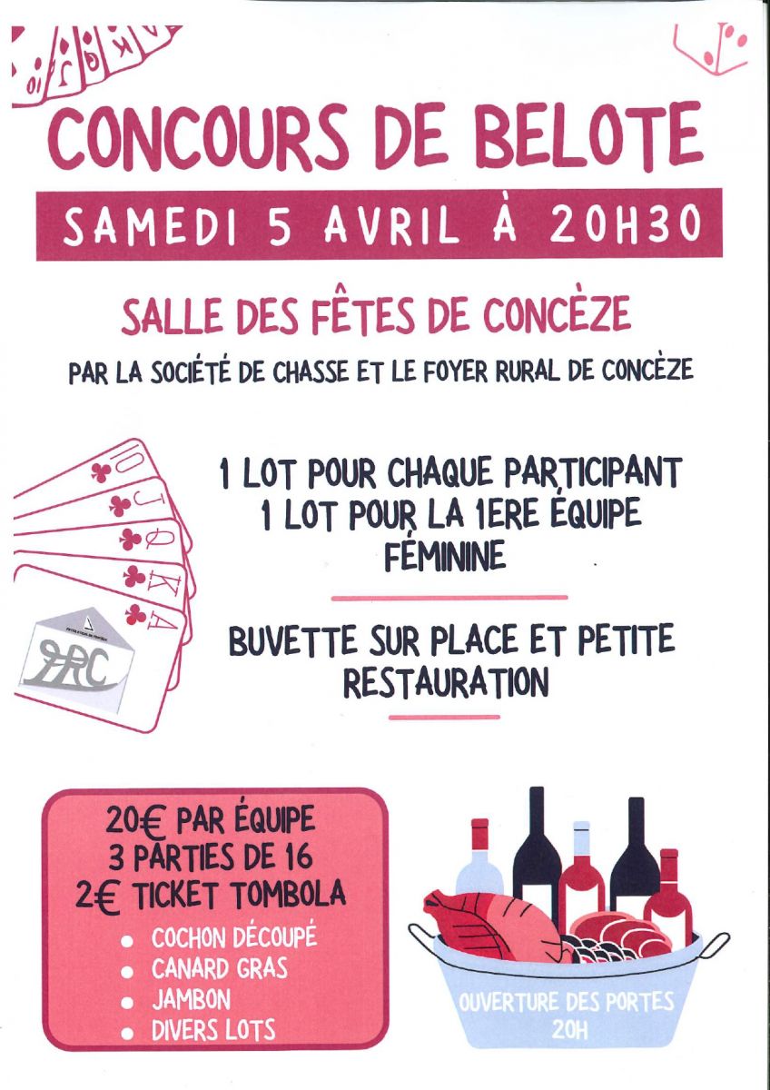 Concours de belote à Concèze