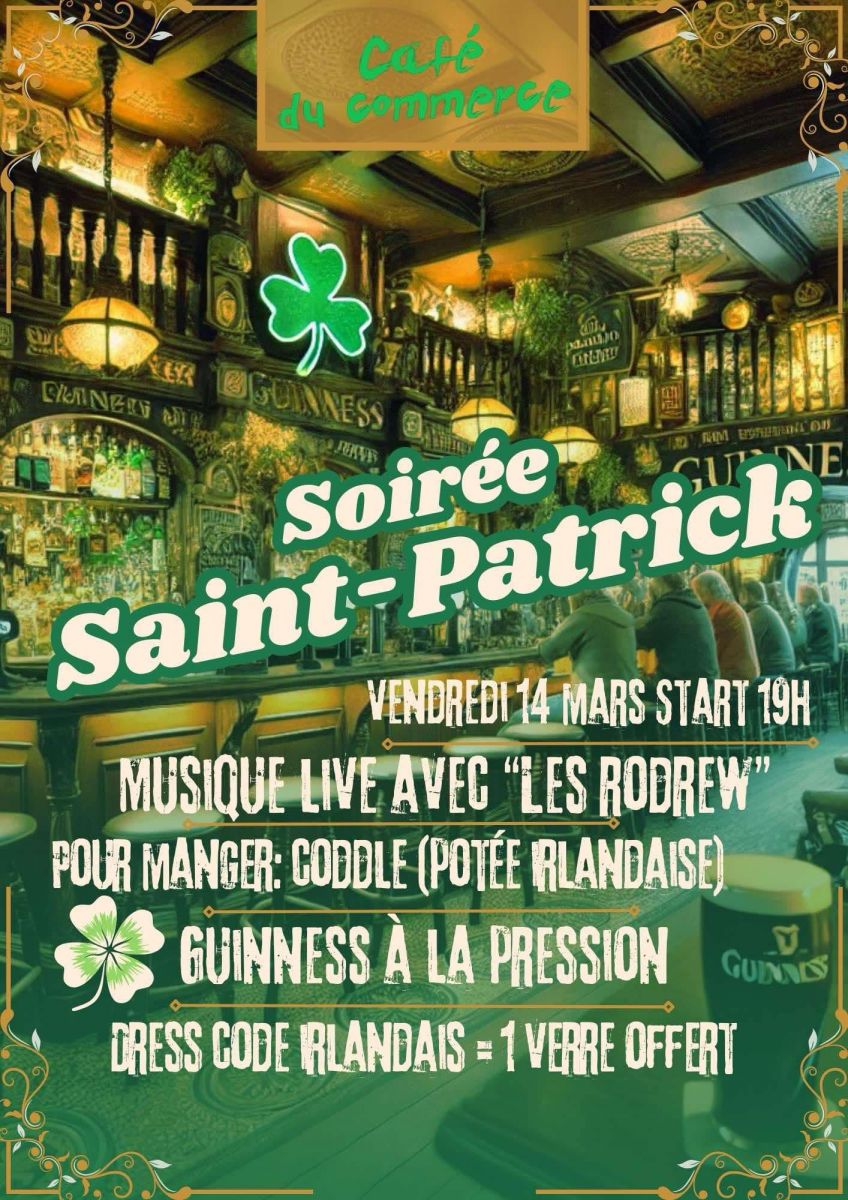 Saint Patrick au Café du Commerce