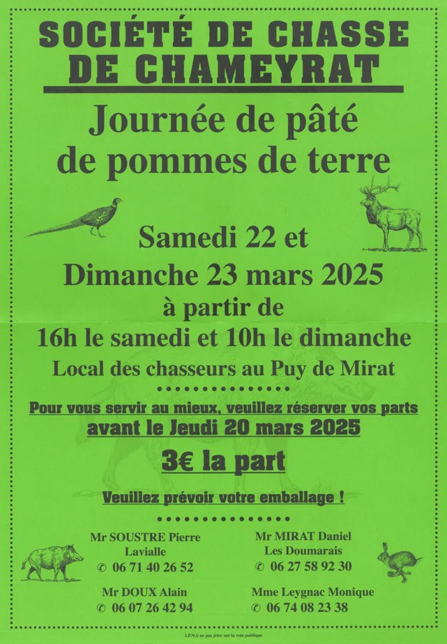 Journée de pâté de pommes de terre