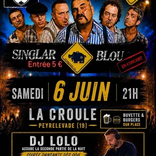 Soirée à La Croule, concert Les Singlar Blou