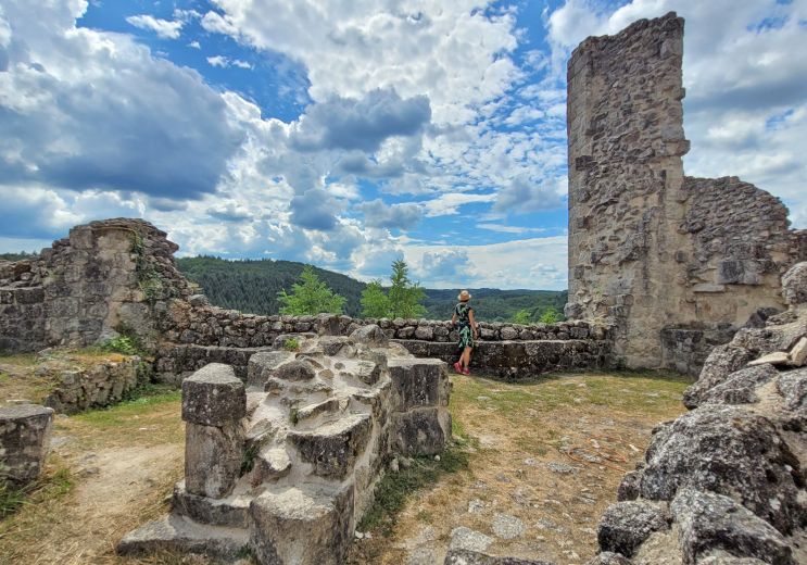The Château de Ventadour, at the heart of the ...