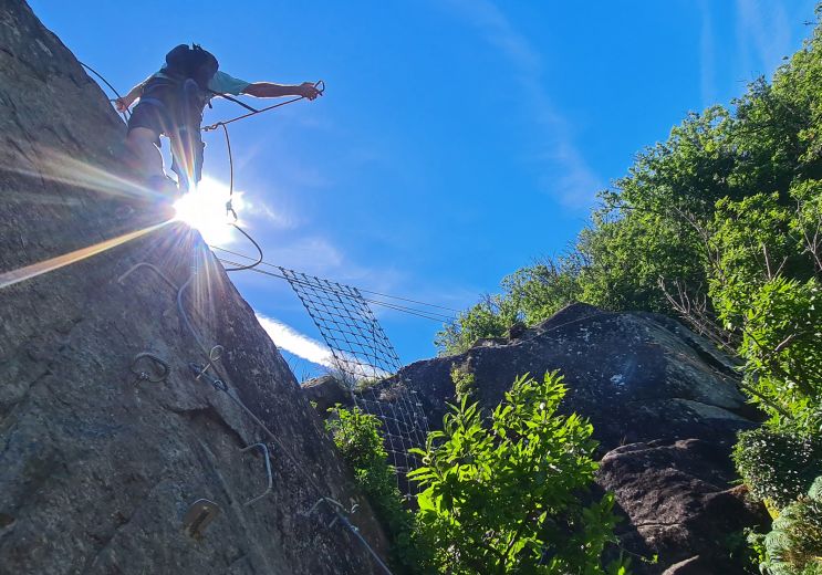 The Via ferrata le Saillant in Allassac